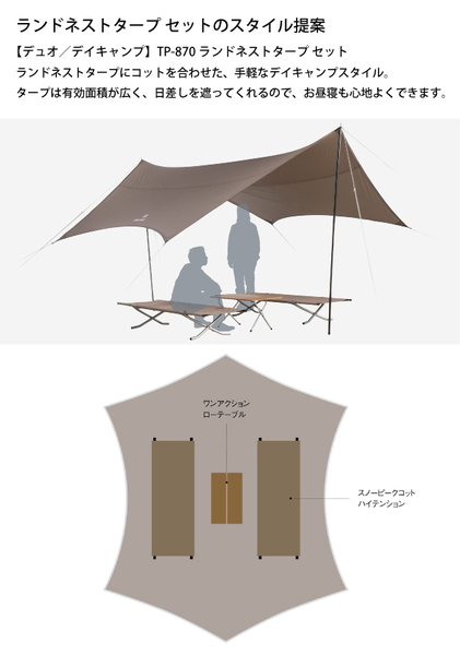 自然大好き！ニッチ・リッチ・キャッチ タープ スノーピーク