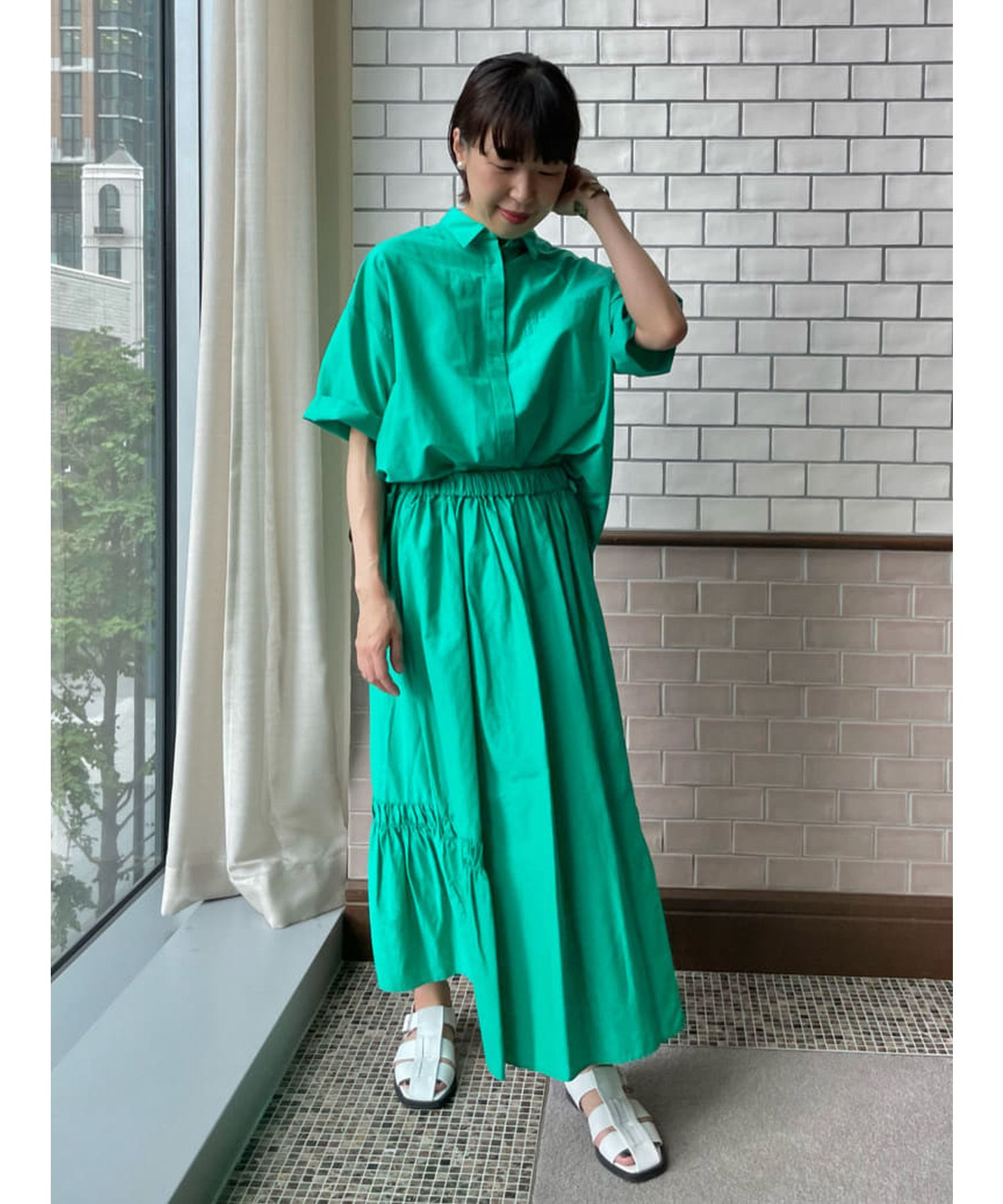 綿シルクタイプライタースカート】｜【ADIEU TRISTESSE(アデュー