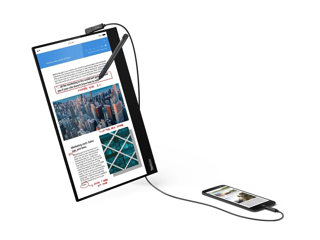 ThinkVision M14t-Experience work on-the-go with this intuitive USB