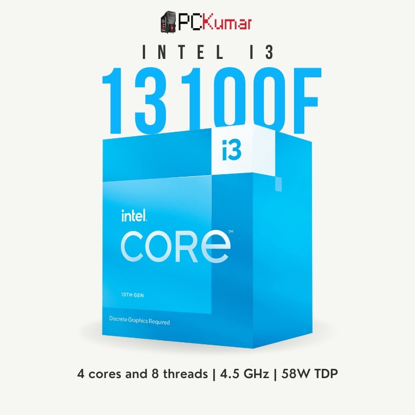 Intel Core I3-13100F Processor Desktop LGA 1700 (BX8071513100F