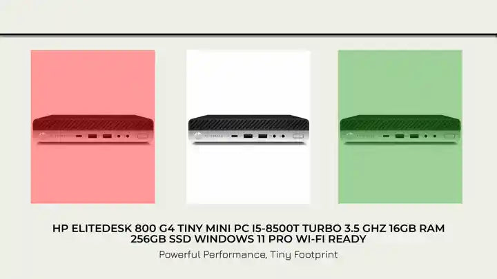 HP EliteDesk 800 G4 Tiny Mini PC i5-8500T Turbo 3.5 Ghz 16GB RAM 256GB