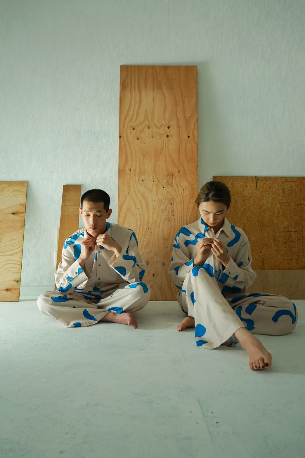 thanks sea pajamas(クリーム×ブルー) – pamm.officialstore