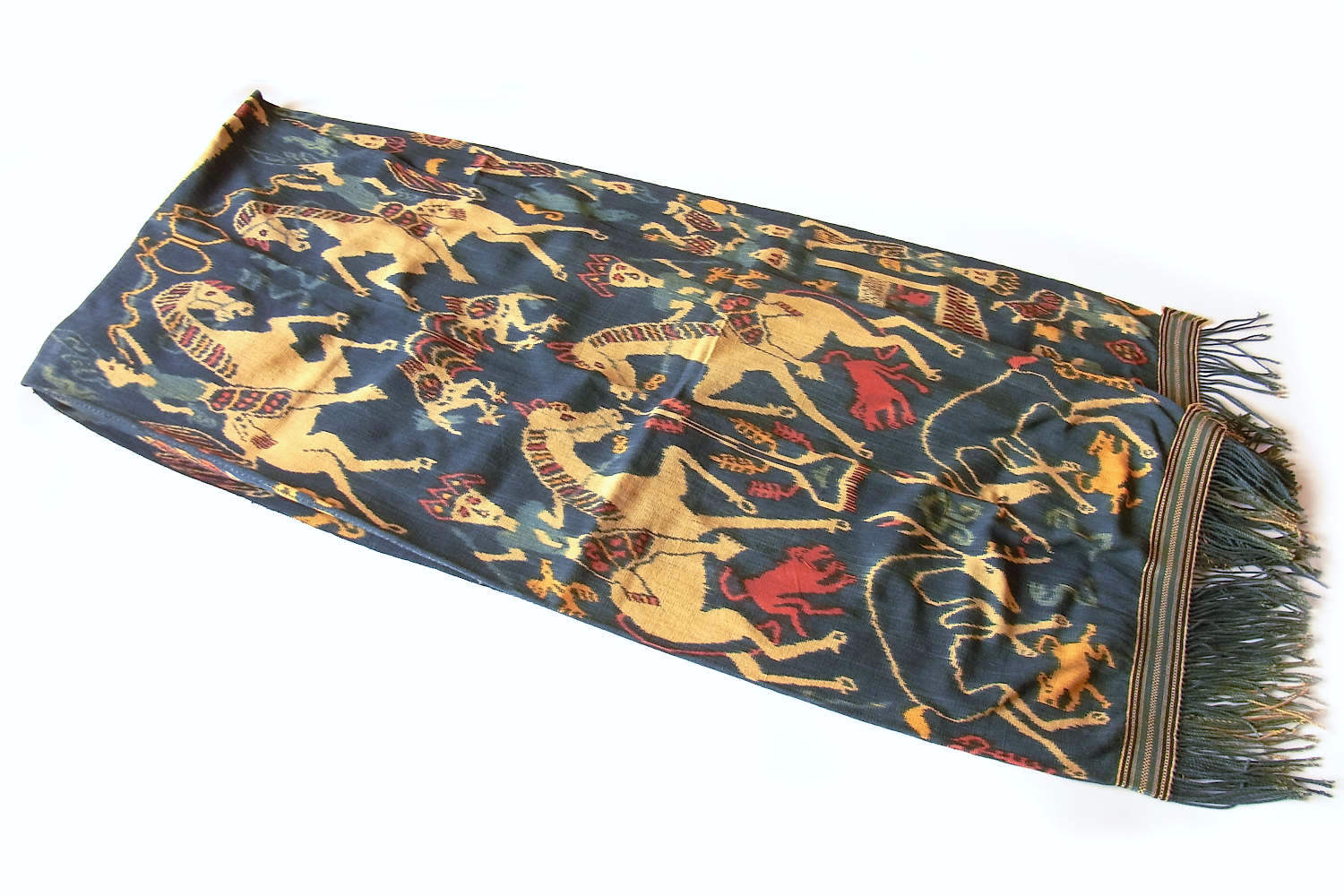 スンバ島イカット（ヒンギー）No.T-ISI-059|ラジャストーリー・鹿狩り