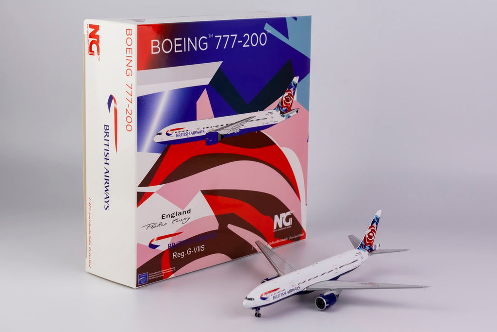 British Airways Boeing 777-200ER G-VIIS England Rose NG Model