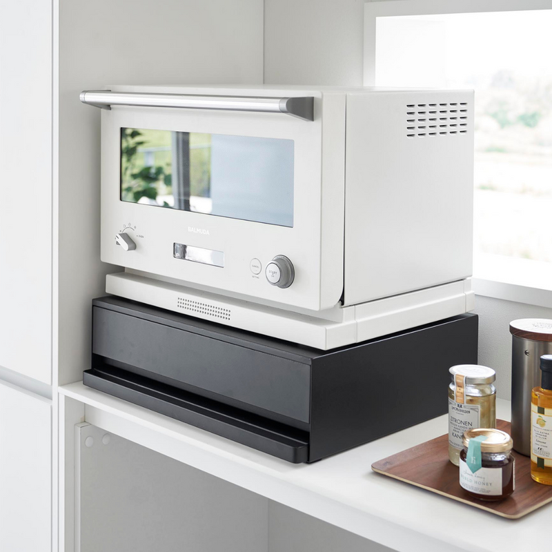 tower】ツーウェイキッチン家電下引き出し＆スライドテーブルタワー