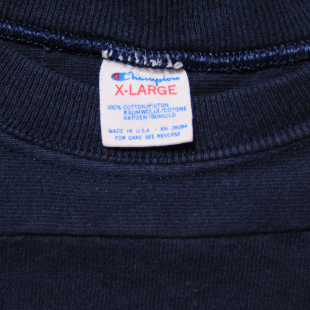 80's Champion NOTRE DAME 92 フットボールTシャツ ネイビー (XL