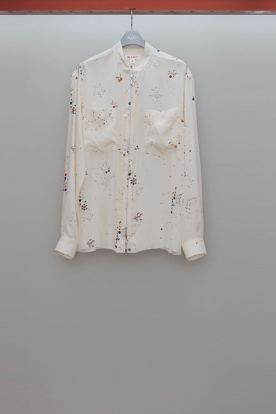 MASU(エムエーエスユー)のZIP-UP GALAXY SILK SHIRT WHIITEの通販