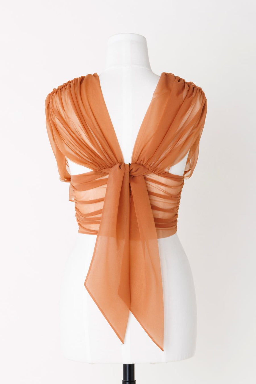 FETICO(フェティコ)のGATHERED SHEER TOP TERRA COTTA(トップス)の通販