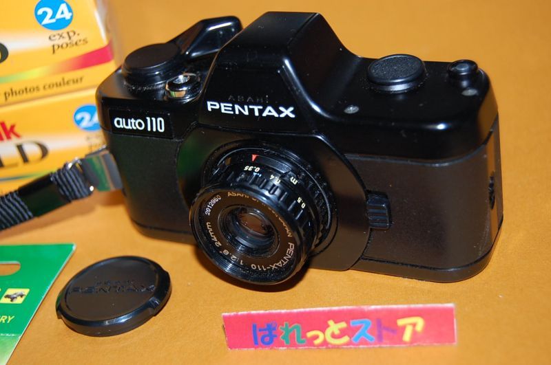 ASAHI PENTAX auto110ボディー＆ 24mm F2.8標準レンズ＆レンズキャップ