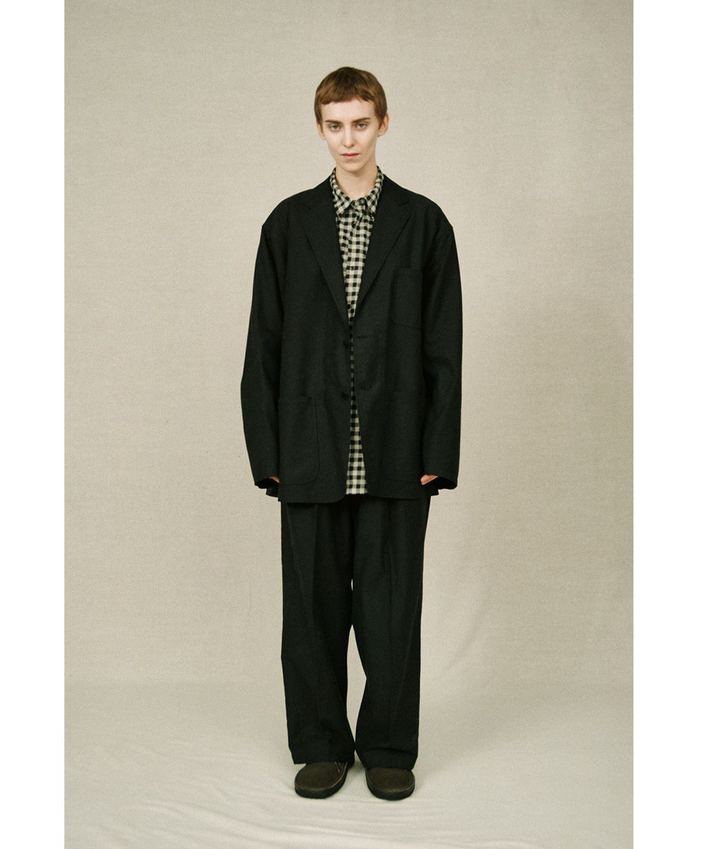 YOKO SAKAMOTO ヨーコサカモト REGULAR COLLAR SHIRT [SUMI INK] YS