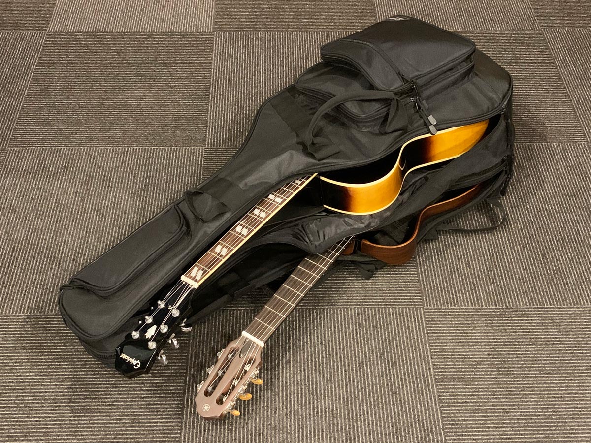 エレキギターとアコースティックギターを両方収納！？2本入りギター