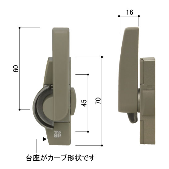 クレセント右勝手カバー有ピッチ45 HH4K10721【交換要領書付】(CH