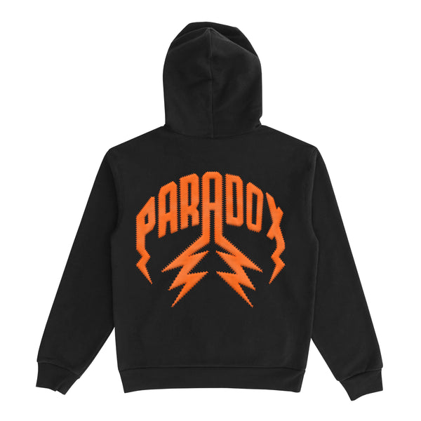 TWILLED LIGHTNING ARC LOGO PULL-OVER HOODIE (BLACK/ORANGE