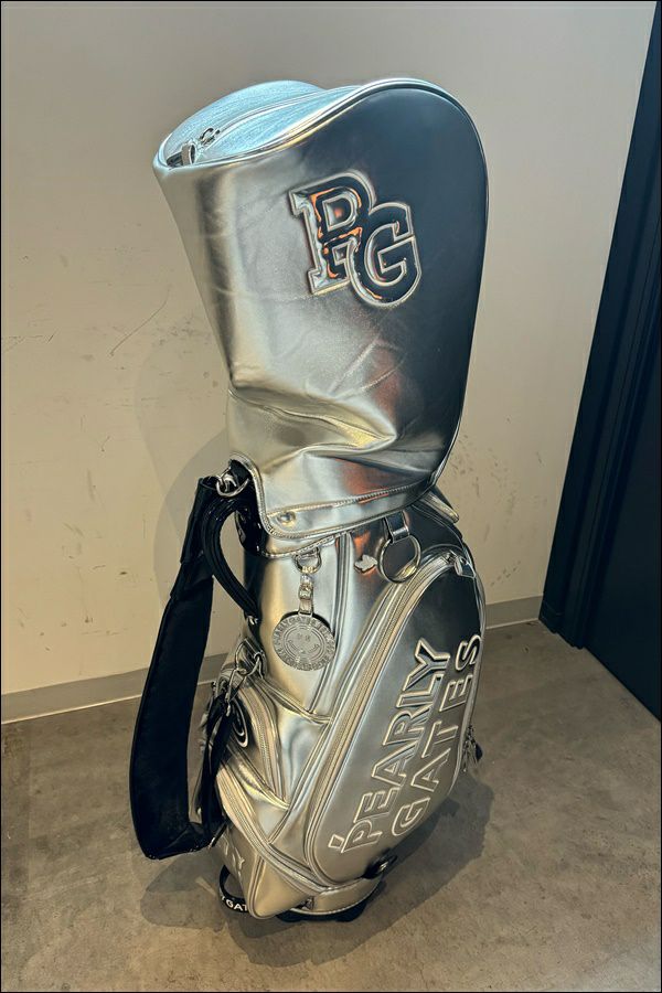 PEARLY GATES パーリーゲイツ エナメル キャディバッグ プラチナ