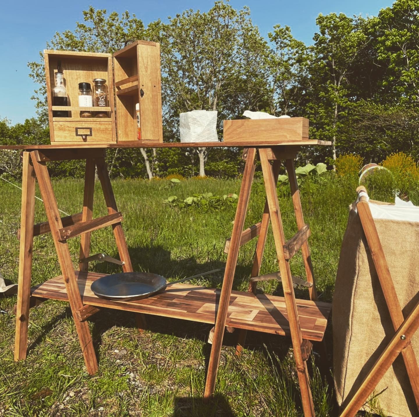 ビジョンピークスのアカシアキッチンラックレビュー｜おしゃれキャンプ