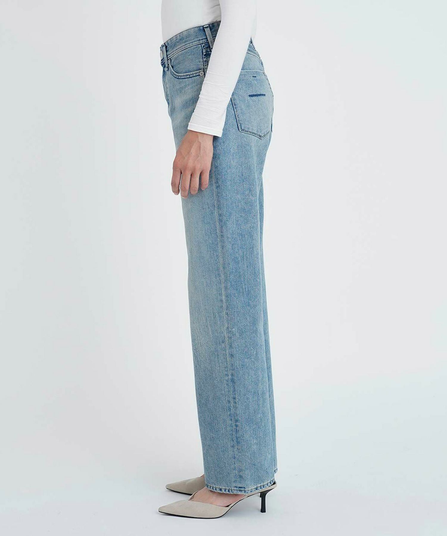 YANUK(ヤヌーク)】 Low Rise Trick Denim ボーイズストレートLEA