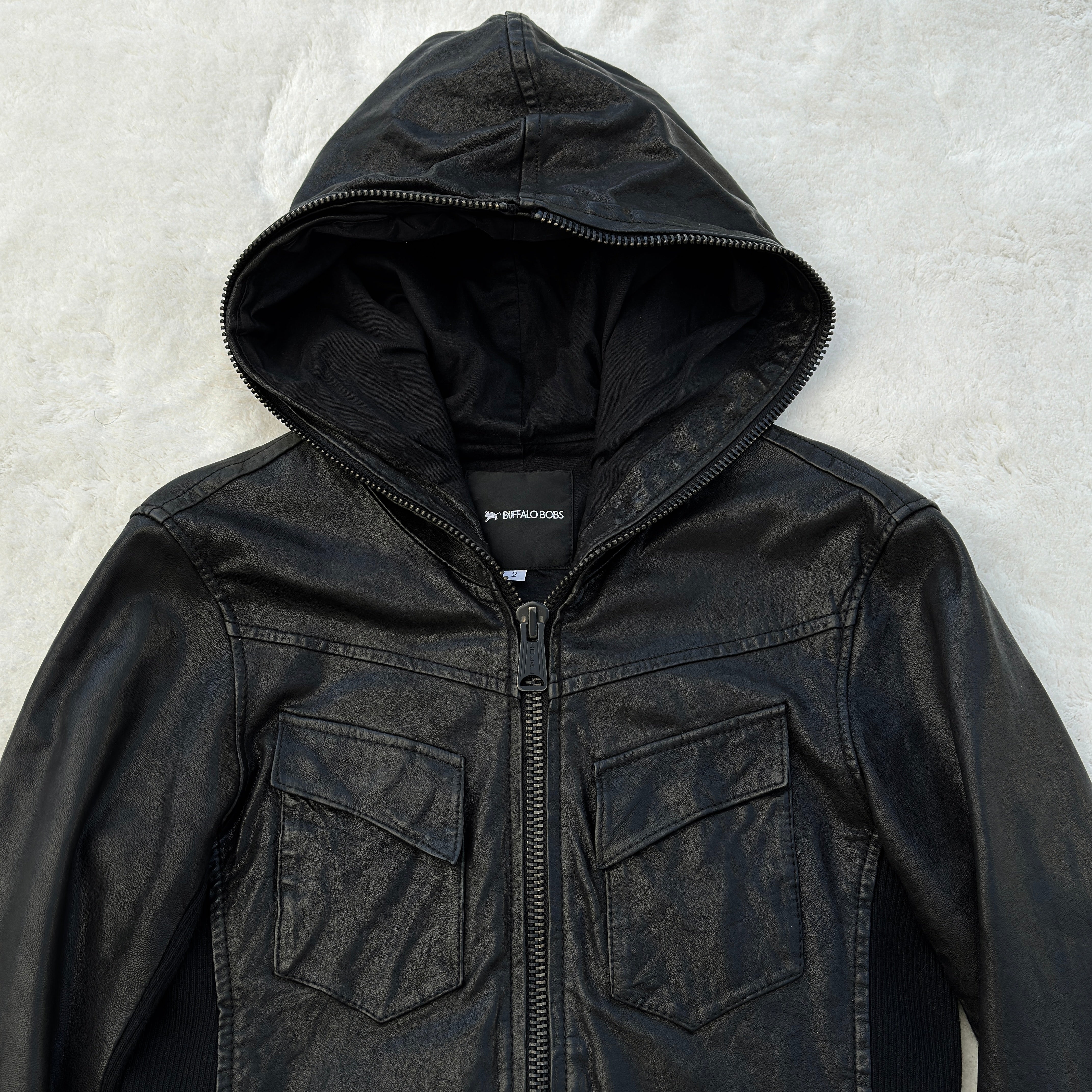 Buffalo Bobs Hooded Leather Jacket – Paroxa