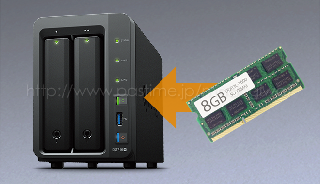 Synology その他色々 | DS716+のメモリを8GBに増設する | madogiwa