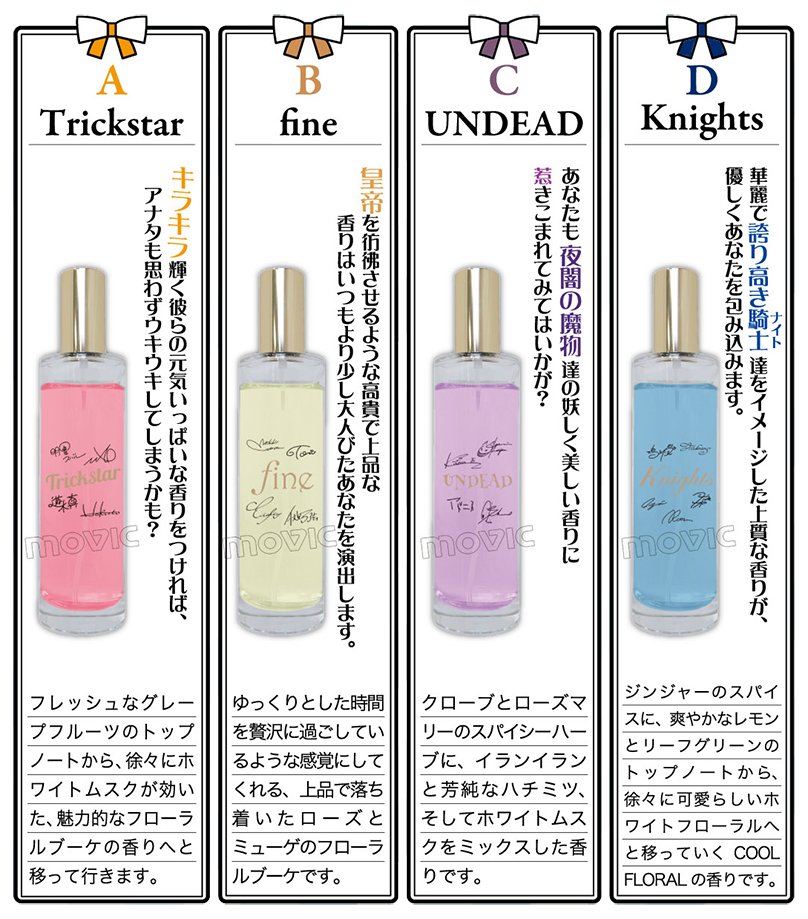 あんさんぶるスターズ！】ユニットをイメージした香水の商品画像＆香り