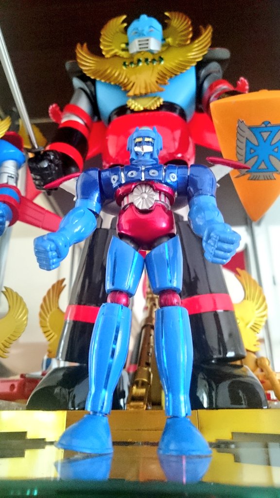 アオシマ ミニ合体1号ロボット マッハバロンを複製して艶々ピカピカ