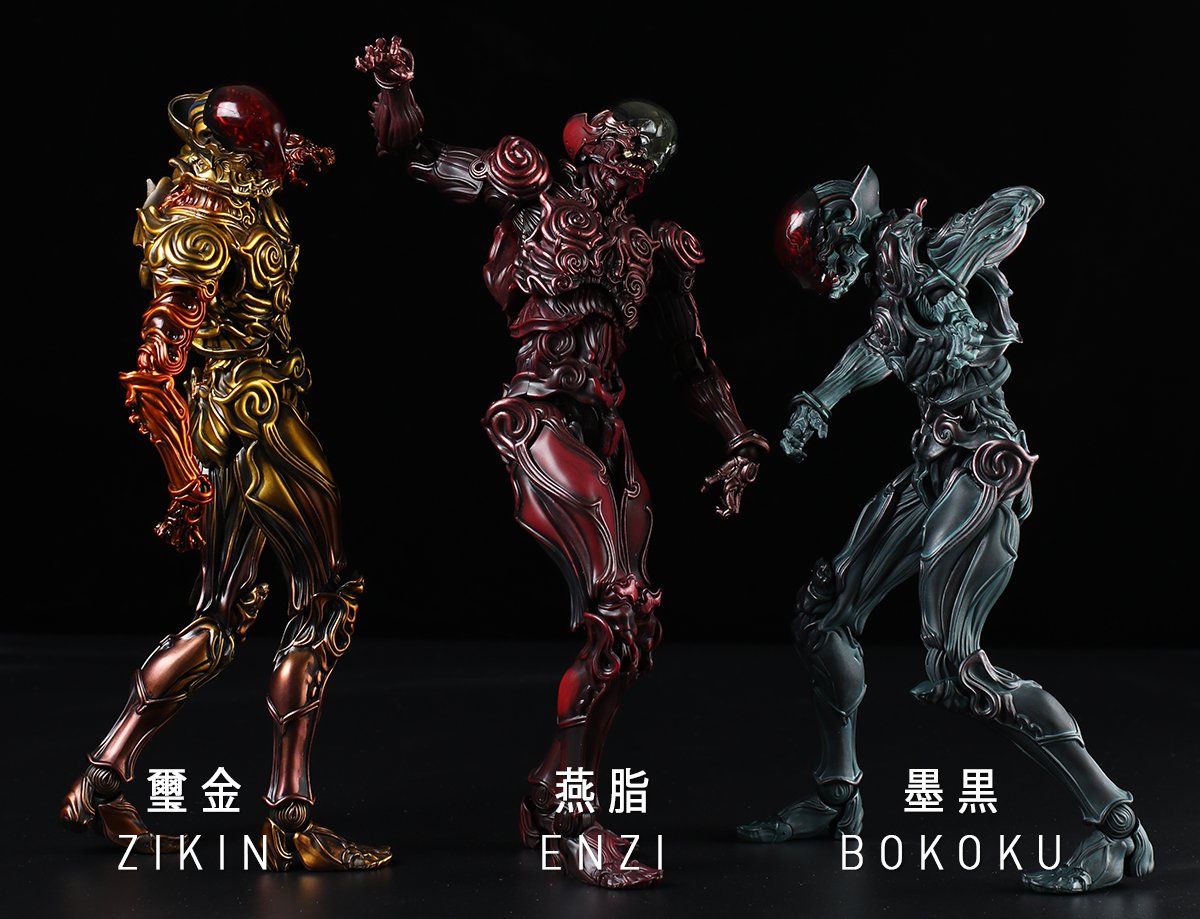 竹谷隆之と1000toysのコラボ商品「縄文傀儡」シリーズの墨黒（ぼっこく