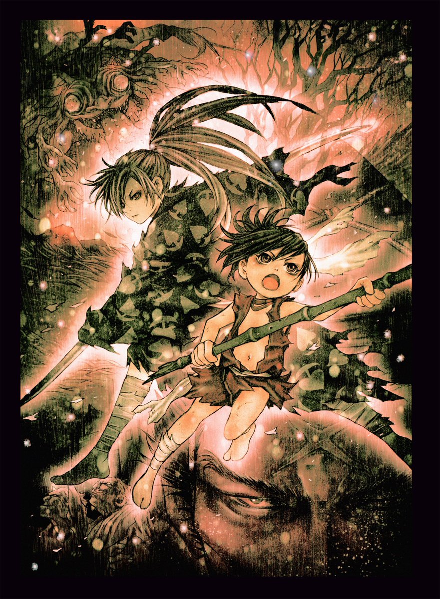 TVアニメ『#どろろ』エンディングのイラストと、キャラ原案初期に描い