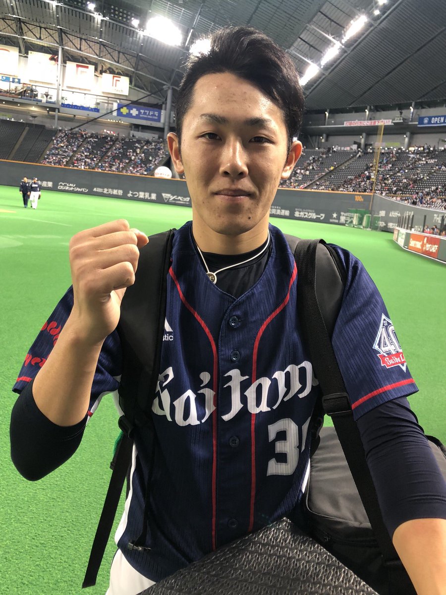 あす先発予定の伊藤翔投手です。 「ブルペンにいるときも、