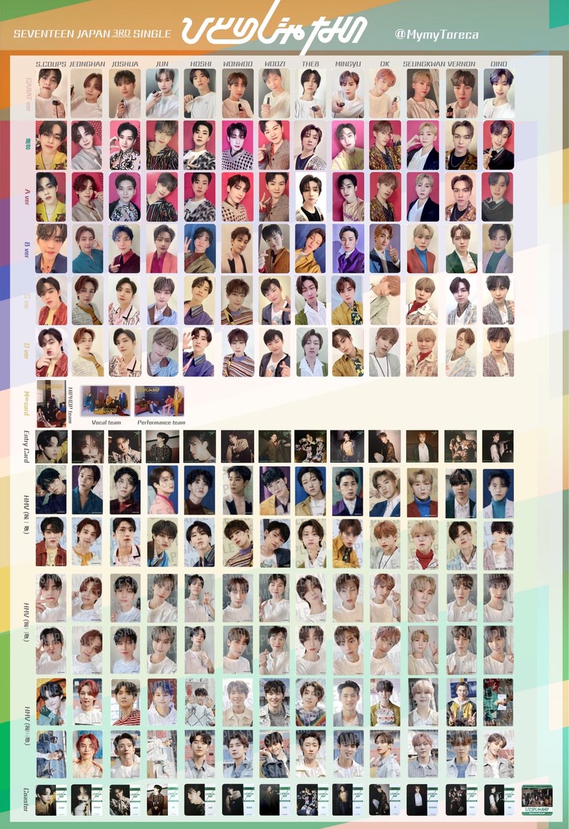 SEVENTEEN JAPAN 3RD SINGLE ひとりじゃない 全員 トレカ 一覧 HMV 第2