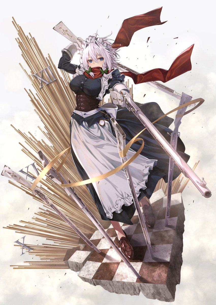 🥳例大祭新刊情報🥳】 「咲夜さんと架空銃」をテーマにしたイラスト本