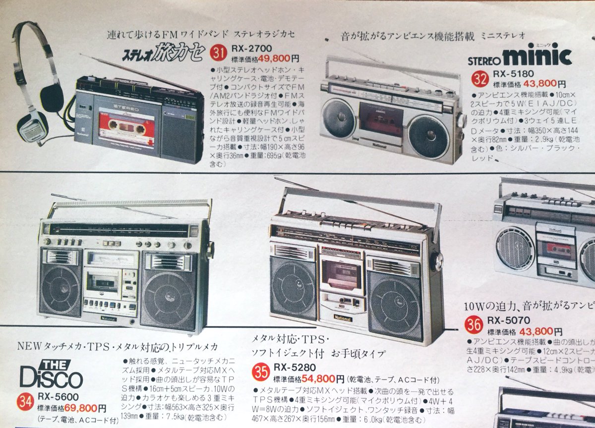 ♪昭和銘機 整備ラジカセ National Disco MAC RX-5500 ♪昭和銘機 整備