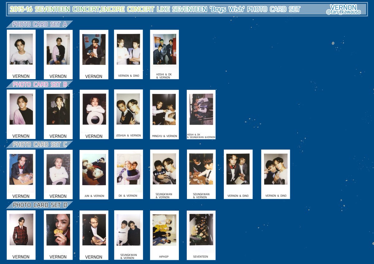 SEVENTEEN セブチ 2015 2016 LIKE SEVENTEEN Boys Wish クリコン