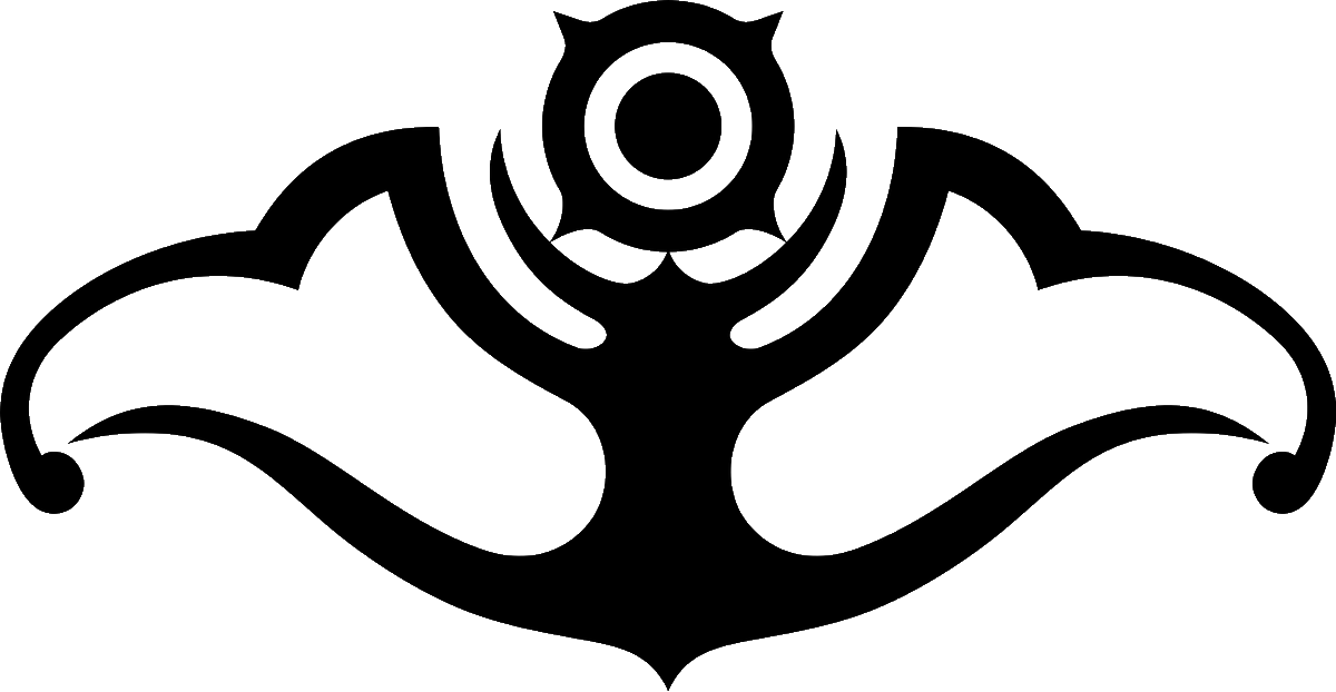 誰得素材 日本石油コウモリマーク 「日本」の文字をコウモリにデザイン