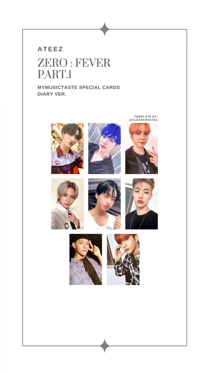 ateez album wishlist template zero : fever part 1 all members MMT