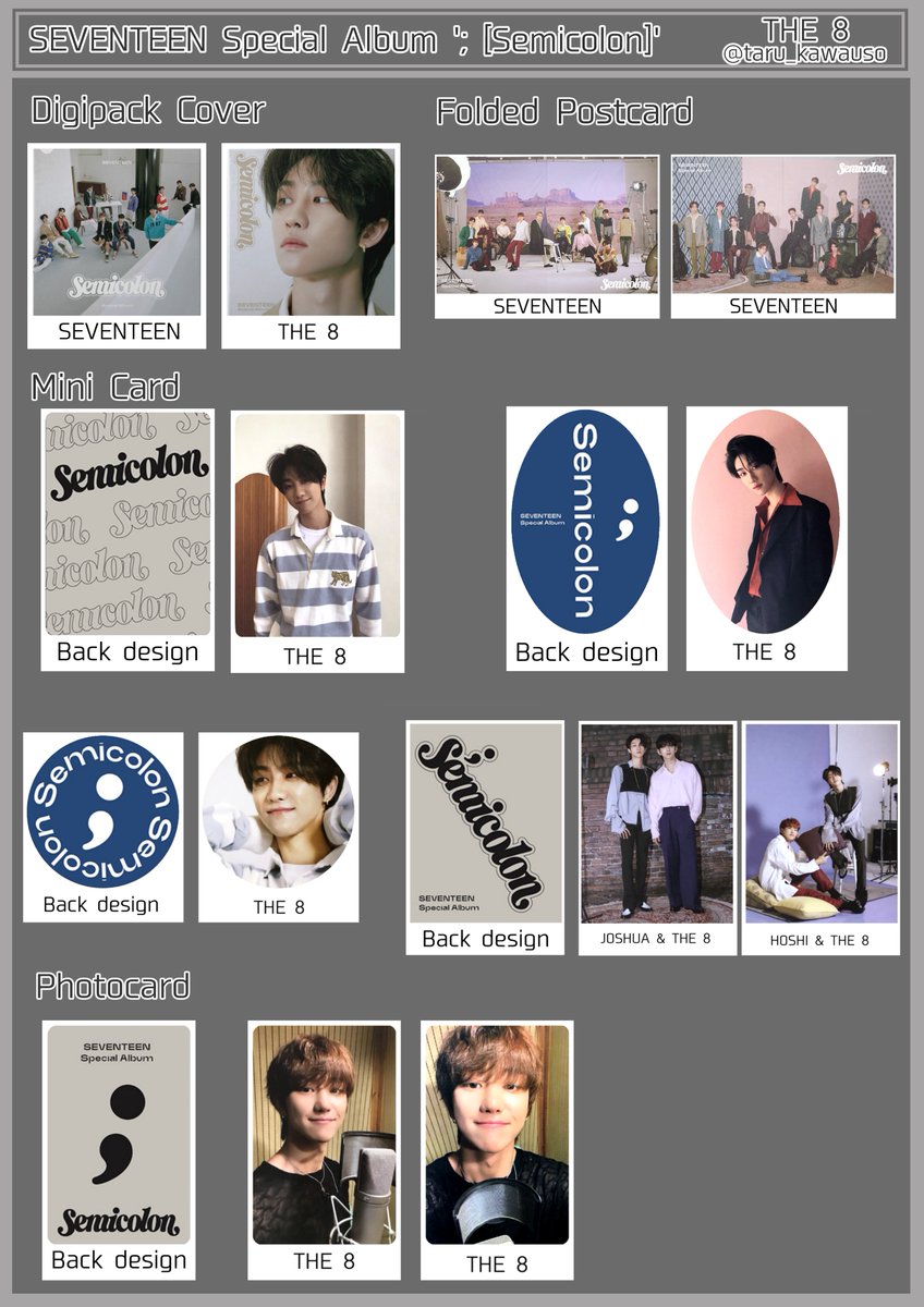 SEVENTEEN セブチ Special Album ； Semicolon セミコロン Photocard
