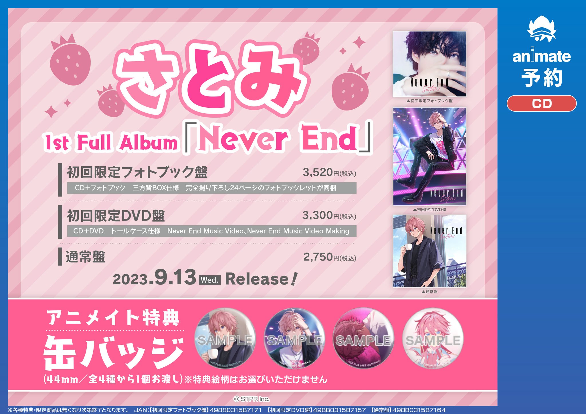 さとみ Never End DVD版 缶バッジ さとみ Never End DVD版 缶バッジ
