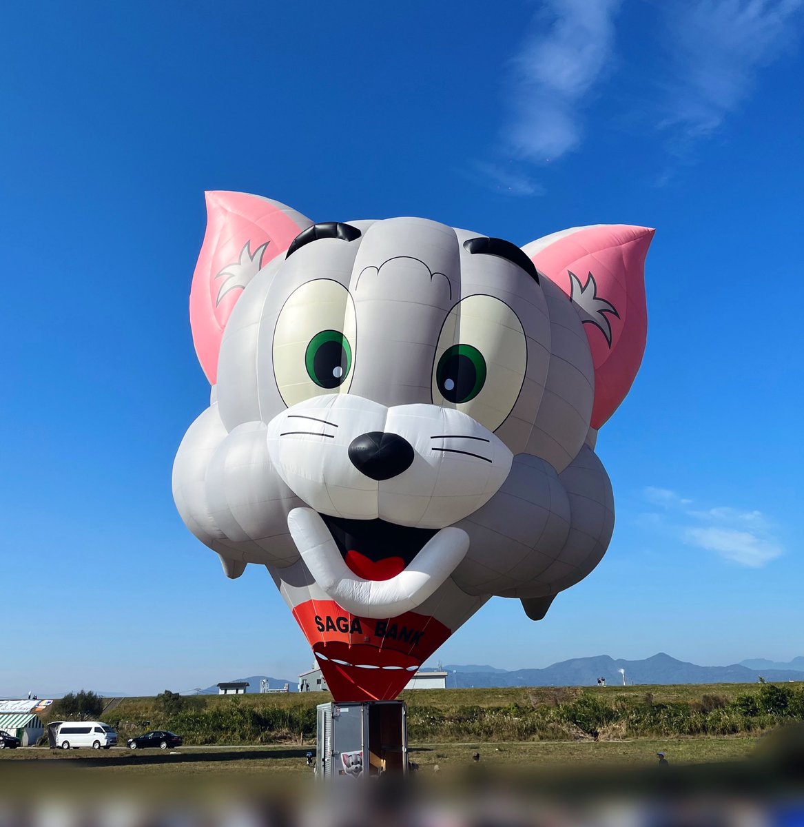 トムジェリ が大空へ💭 #トムとジェリー の気球が #佐賀