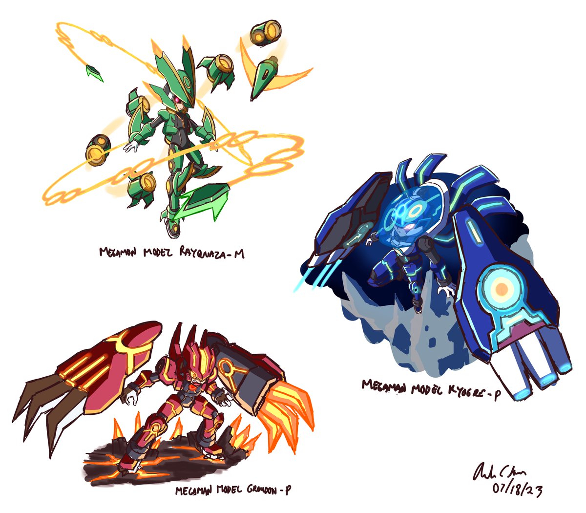 I'm not done with the Hoenn Weather trio yet. 😉 #ロックマンZX