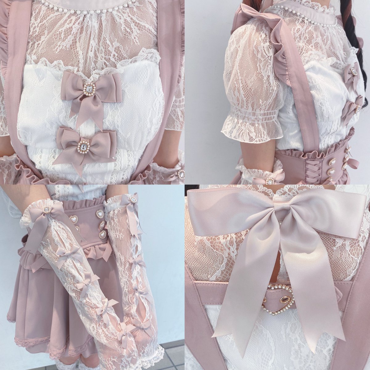 リズリサ LIZLISAスピンドルレースアームウォーマートップス