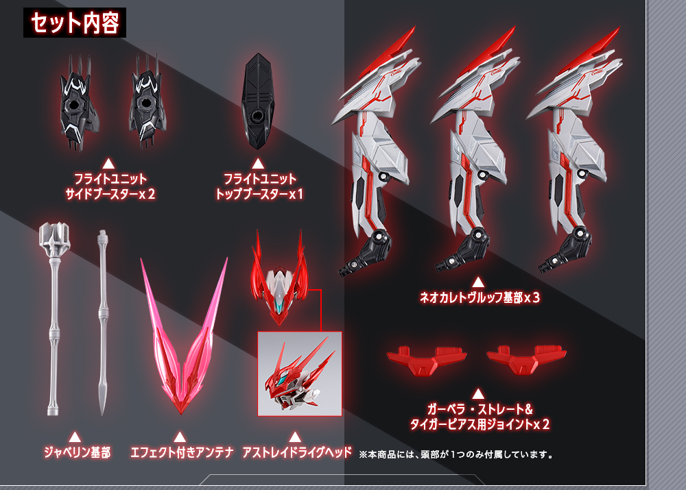 METAL BUILD アストレイドライグヘッド オプションセット」は、別売り