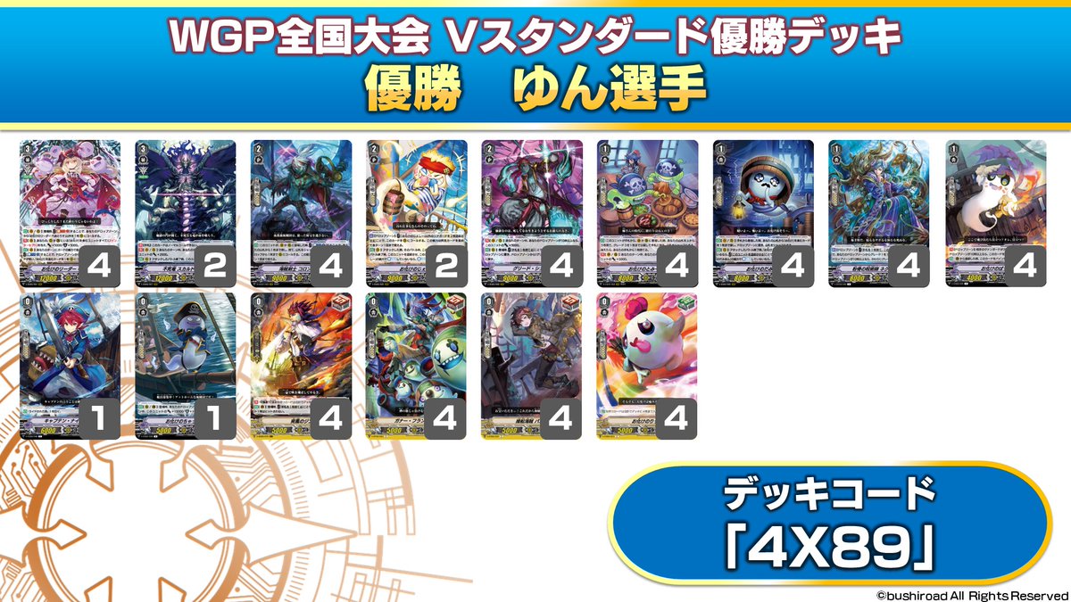 週ヴァン】 #大ヴァンガ祭2022 で開催された #ヴァンガードWGP 全国