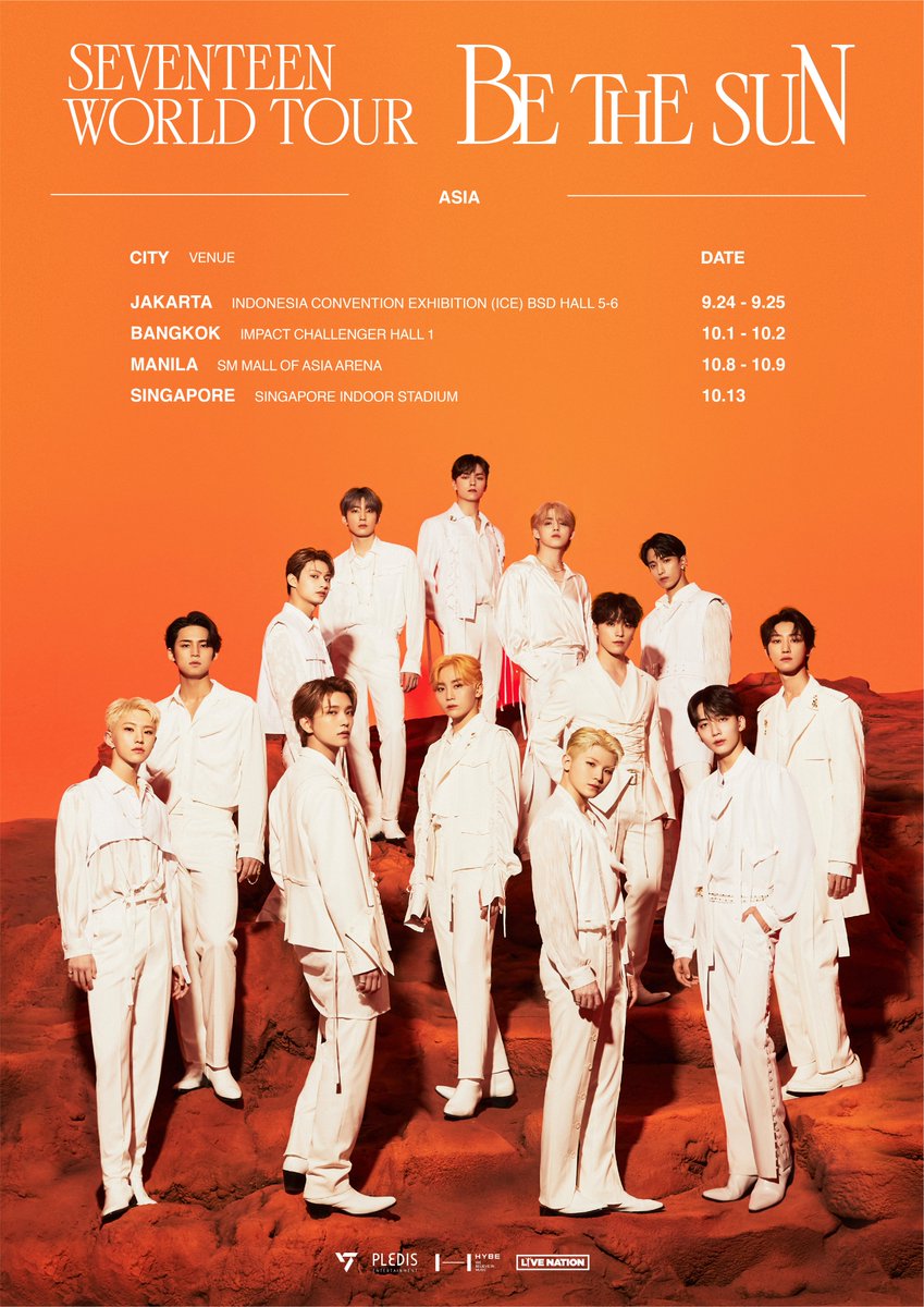 NOTICE] SEVENTEEN WORLD TOUR [BE THE SUN] - ASIA 개최 안내(+ENG
