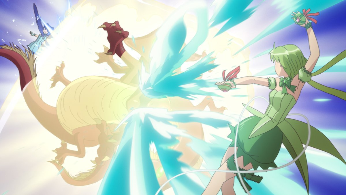 東京ミュウミュウ にゅ〜♡第9話 れたすの必殺技シーンもありました💚⚡️