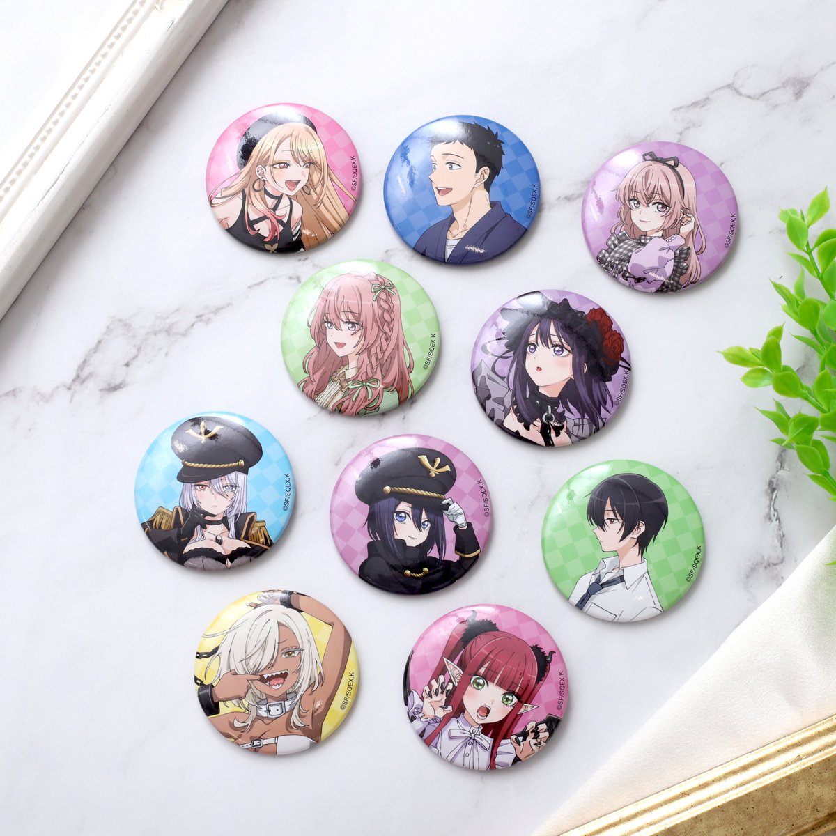 🎀#着せ恋展 グッズ紹介🎀 💖キャラバッジコレクション(全10種) 展示会