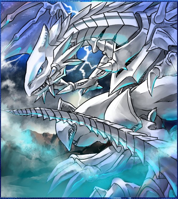 青眼の白龍 ＃遊戯王 #イラスト 王子からのリクエストでブルーアイズ