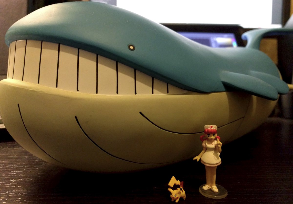 ホエルオーは口から尾までの「全長」で14.5m。立体ポケモン図鑑1/40