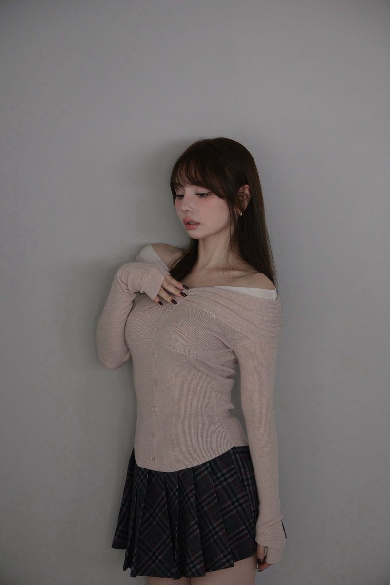 トップス Shannon tulle knit tops andmary black ANDMARY】Shannon