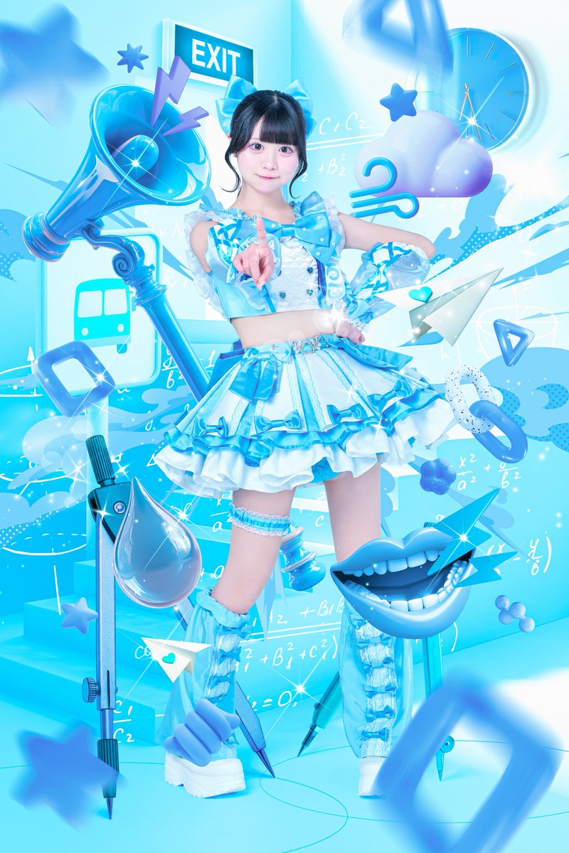 新衣装公開 】 ♡ 羽雲ろこ ✐ 担当カラー なきむしスカイブルー