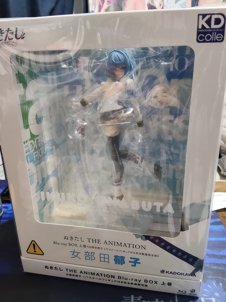 ぬきたしの女部田郁子のフィギュア来ました!!! 特典でぬきたしのBDが