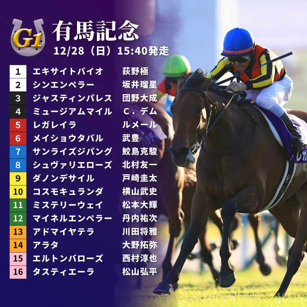 有馬記念はこれだけ 単勝9 3連複4-5-9 3連単9→4.5 つまらない馬券