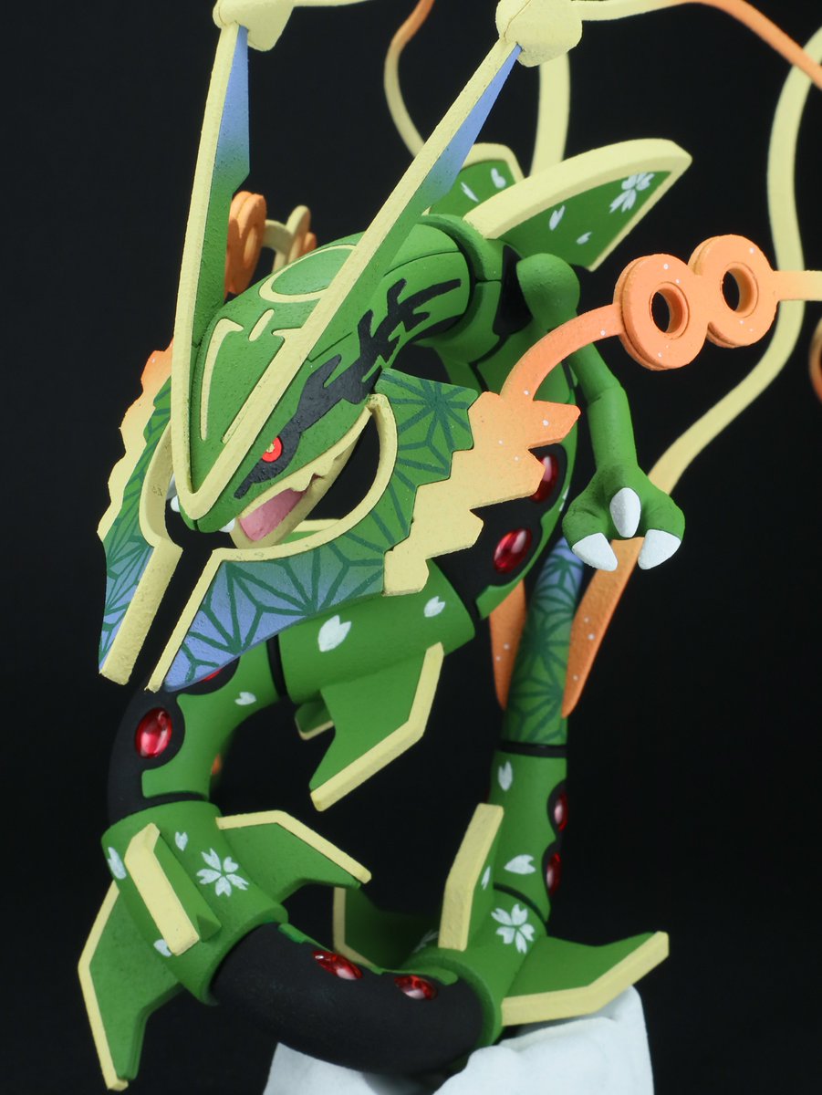 メガレックウザ 完成！ 主にアクリルガッシュを使って和風にアレンジし